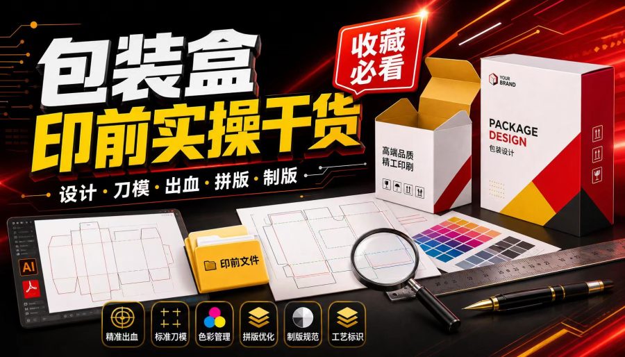 分享一个包装盒印前实操干货合集
